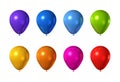 Colored balloons isolated on white Royalty Free Stock Photo