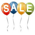 colored balloons with text SALE Royalty Free Stock Photo