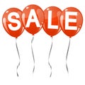 colored balloons with text SALE Royalty Free Stock Photo