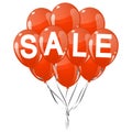 colored balloons with text SALE Royalty Free Stock Photo
