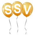 colored balloons with text SSV