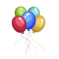 Colored balloons vector design illustration Royalty Free Stock Photo