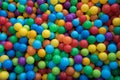 Many balls in various colors in a play area Royalty Free Stock Photo