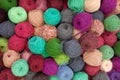 Colored balls of yarn close-up Royalty Free Stock Photo