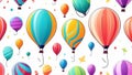 Colored baloons fly in the blue sky Royalty Free Stock Photo