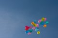 Colored baloons in the sky Royalty Free Stock Photo