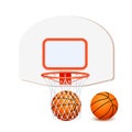 Colored Basketball Composition Royalty Free Stock Photo