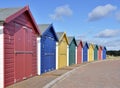 Colored bathing huts Royalty Free Stock Photo