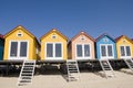 Colored Beach-houses Royalty Free Stock Photo