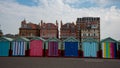 Colored beach huts in Brighton and hove . East Sussex. England Royalty Free Stock Photo