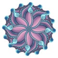 Colored Beautiful Decorative Ornate Mandala