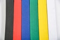 Colored belts in martial arts