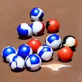 Billard balls, AI-Generatet Royalty Free Stock Photo