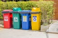 Colored Bins For seperating trash