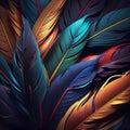 Illustration of colored bird feathers texture for background Royalty Free Stock Photo