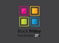 Colored black friday background