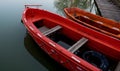 Colored boat in the lake