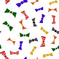 Colored Bows Seamless Pattern