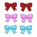 Colored bows, vector