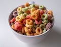 Colored Breakfast Cereal Bowl Royalty Free Stock Photo