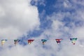 Colored bunting flags