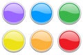 Colored Button Set Royalty Free Stock Photo