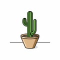 Colored cactus icon