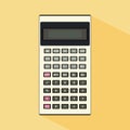 Colored calculator icon isolated on color background. Vector illustration. Electronic calculator with shadow in flat style.