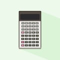 Colored calculator icon isolated on color background. Vector illustration. Electronic calculator with shadow in flat style.