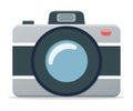 colored camera flat design isolated