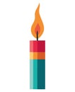 Colored candle design