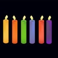 Colored candles