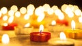 Colored candles lighted Royalty Free Stock Photo