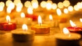 Colored candles lighted Royalty Free Stock Photo