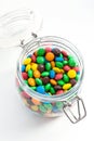 Colored candy in a glass jar Royalty Free Stock Photo
