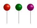 Colored candy lollipops