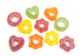 Colored candy with sugar