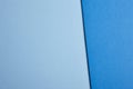 Colored carboards background in blue tones. Copy space