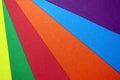 Colored cardboard scattered on the table. turned out geometric shapes Royalty Free Stock Photo