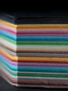 Colored cardboard stack Royalty Free Stock Photo