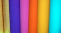 Colored cardboard tubes