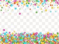 Colored carnaval confetti background Royalty Free Stock Photo