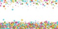 Colored Carnaval Confetti Background with Geometric Shapes