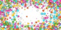 Colored Carnaval Confetti Background with Geometric Shapes Royalty Free Stock Photo