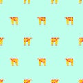 Colored Cartoon Cow pattern seamless. Multicolored Animal beef background. Baby fabric texture