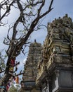 Colored carvings cover the Aadishakti Seeta Amman Temple Royalty Free Stock Photo