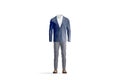 Colored casual shirt, blazer, pants and shoes mockup, isolated