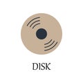 colored CD disk icon. Element of web icon for mobile concept and web apps. Detailed colored CD disk icon can be used for web and Royalty Free Stock Photo