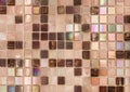 Colored ceramic tiles with abstract pattern, square texture, mosaic background Royalty Free Stock Photo