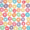 Colored cereal loops, texture Royalty Free Stock Photo
